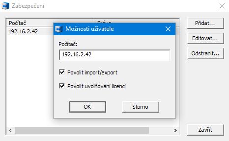 Poznámka: Do kolonky Počítač je možné zadat jak název počítače, tak i IP adresu počítače.