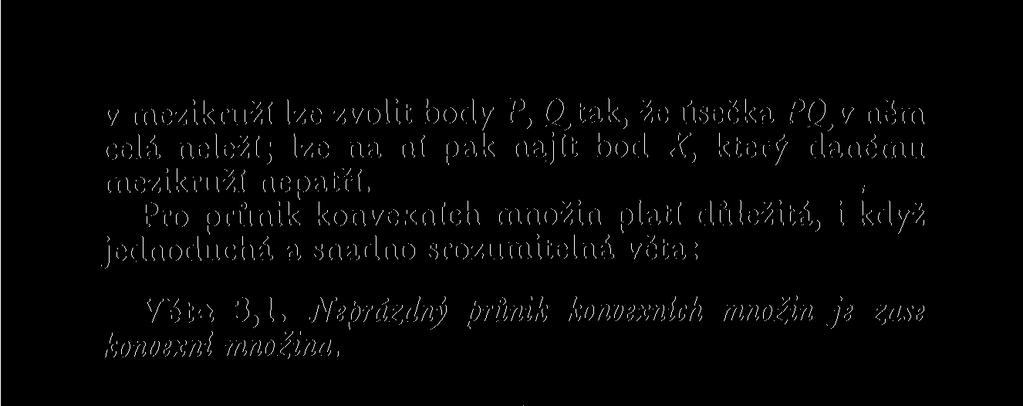 Neprázdný průnik konvexních množin je zase konvexní množina. Obr.