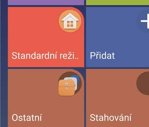 Ikony můžete z domovské obrazovky přesunout, odstranit nebo je roztřídit a přesunout do složek pro pohodlnější používání.