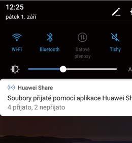 Vzrušující funkce Přenášejte soubory pomocí funkce Huawei Share Funkci Huawei Share můžete používat pro rychlý přenos