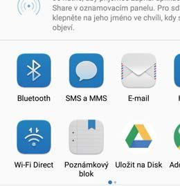 Sdílet. Vybráním přijímacího zařízení ze seznamu zařízení v okolí odešlete soubor.