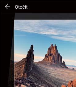 Fotoaparát a galerie Část obrázku, která má být po otočení zachována Ořezání obrázku :