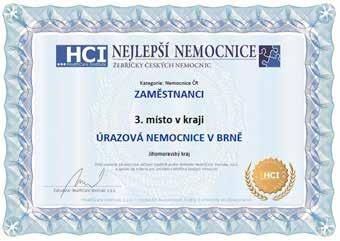 SUMMARY In the year 2016, the Trauma Hospital of Brno has worked successfully, despite of hard economical conditions of the Czech health care system.