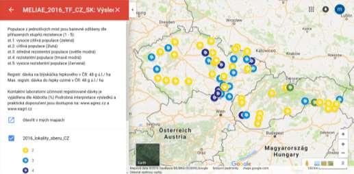 Tau-fluvalinate cypermethrin Zelenébody=vysoce citlivé populace (rozdíl mezi západem