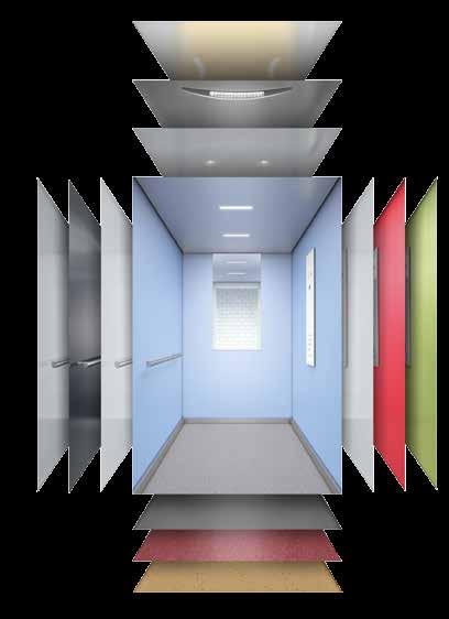 Výběr designu Výtah spojuje design a funkčnost způsobem, který přináší cestujícím pohodlí a bezpečnost. Kombinuje styly, barvy a varianty tak, aby se hodily k vaší budově.