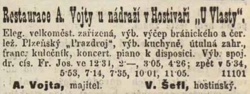 ze života v horních měcholupech a hostivaři Quo vadis, Domine? Nu, k Hostivaři, tam radost tě nemine, dobře se daří v hostinci U Vlasty (pod nádražím leží), protivínský ležák ze sklepa se těží.