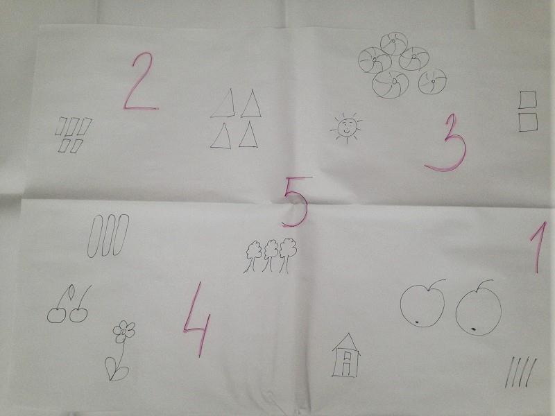 8. Co k sobě patří balicí papír, fix Na velký arch balicího papíru napíšete čísla, každé aspoň 2x, 3x.