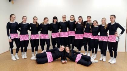 Aerobic team Cragi junior závodní tým od 16 let Závodní týmy aerobiku nacvičují během roku soutěžní sestavu, se kterou vystupují na různých akcích Města Ústí nad Labem, DDM, apod.