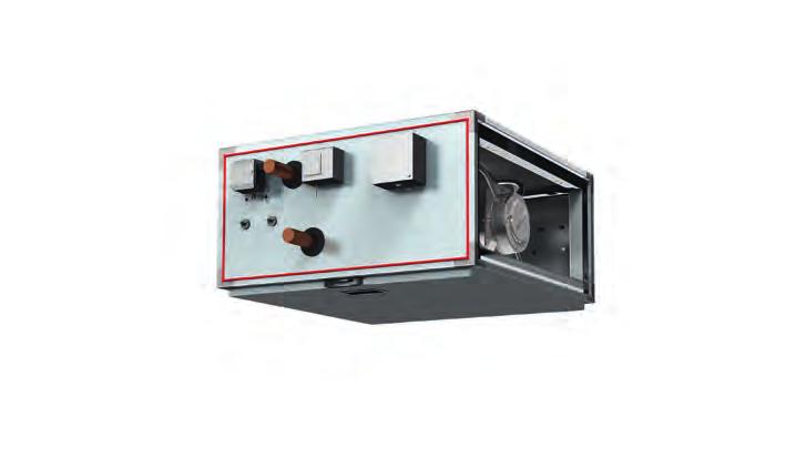 KOMFORTNÍ PLOCHÁ VĚTRACÍ JEDNOTKA CFL-EC ventilátory s volným oběžným kolem, s plynulou regulací EC technikou jednotka pro přívod a odvod vzduchu v plochém provedení, určená pro stropní montáž s