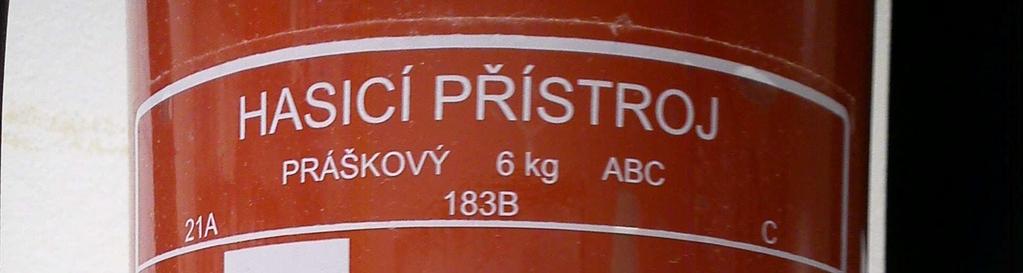 4.6.2 Práškové hasicí přístroje - jedná se o přístroje plněné univerzálním hasivem s velkým hasebním účinkem.