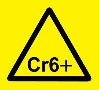 Obr. 4. Varovný symbol ve výrobě upozorňující na proces obsahující šestimocný chrom. [4] 2.