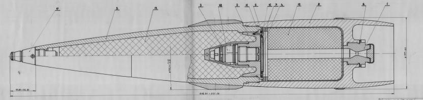 RAKETY Granát raketa DAGRA (152 mm) Řešena izolovaná TPH. Použita TPH G, vyvinuta izolace na bázi polyuretanového kaučuku a technologie izolace.