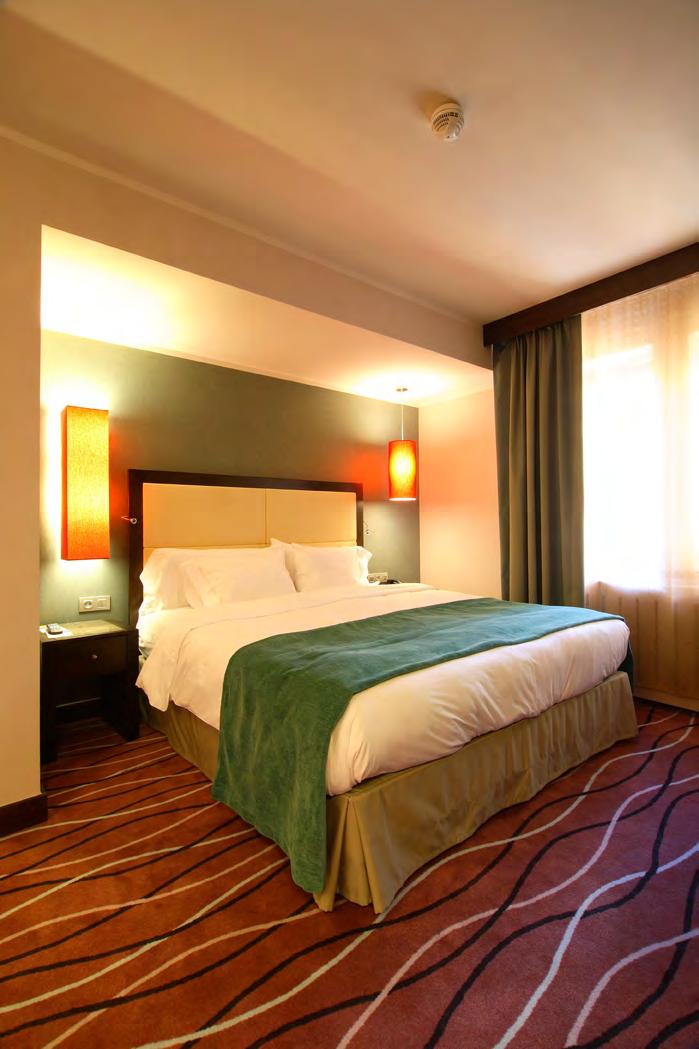 Hotel Sheraton v Praze Sheraton Prague Hotel Pro společnost R & J EBC s.r.o. Praha jsme realizovali vybavení hotelových pokojů nábytkem - zabudované skříně, dřevěné obklady, záhlaví postelí, psací stoly, noční stolky, minibary, konferenční stoly a kufrboxy.
