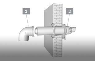 zděř DN125/80 trubka DN80 x 500 mm patní koleno s podpěrou DN80 univerzální distanční objímka DN80 (4 ks) komínový poklop DN80 černý závěsná objímka zkr.1 BRL52104117 Pro kotle Brötje 14-38 kw.