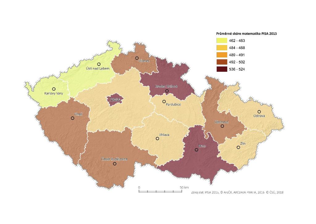 4 Základní zjištění V této kapitole jsou uvedena základní a obecná zjištění vycházející z analýz mezinárodního šetření PISA 2015.