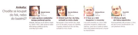 Podoba ankety v různých médiích se liší, obvykle však má anketa lichý počet respondentů různého věku, pohlaví, povolání a podobně (pokud nejde o anketu tematicky zaměřenou třeba na studenty, seniory,