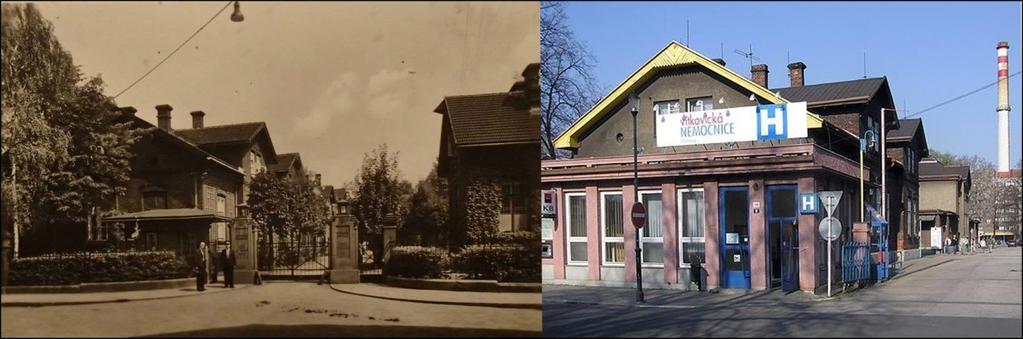 slouží Střední a Vyšší zdravotnické škole a z části navazuje na budovu radnice [20]. Obr. 4.8-12: Měšťanská škola chlapecká (Vlastní foto, ). 4.9 Vítkovická nemocnice Lokace: Zalužanského 1192/15, Ostrava-Vítkovice Počátky nemocnice (Obr.