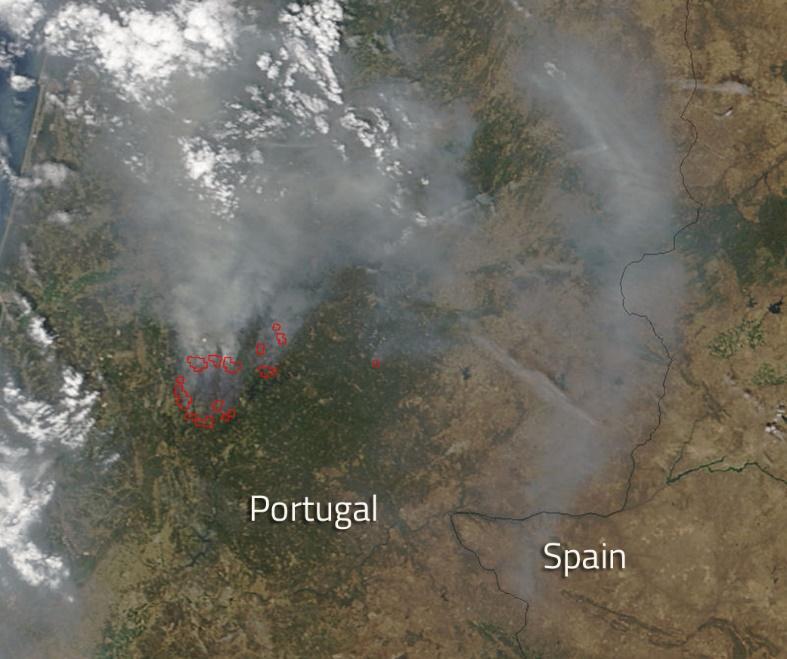 Grande Před vypuknutím požárů zažilo Portugalsko vlnu veder s teplotami přes 40 C.