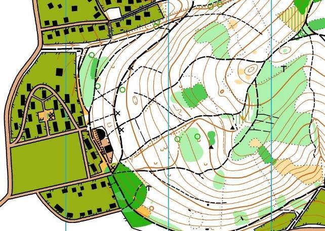 Mapové tréninky přesné čtení mapy: linie zákres v mapě linie s odbočováním rychlost: okruhy omezené