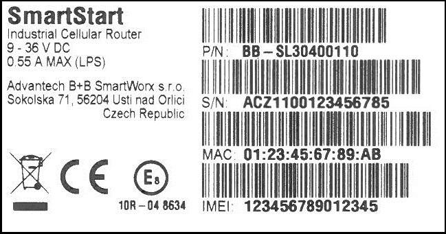 5. Provedení routeru 5.1 Verze routerů Router SmartStart SL304 je dodáván v níže uvedených variantách. Všechny varianty lze dodat pouze v plastové krabičce.