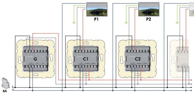 38 série Technické informace Moduly pro ovládání žaluzií Modul pro centrální ovládání žaluzií s možností infra ovládání (Ref.
