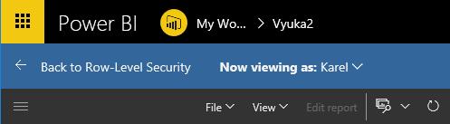 RLS V Security pro daný Dataset uvidíme předdefinované role a pro ně můžeme