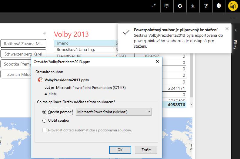 Export do PowerPointu Jakoukoliv