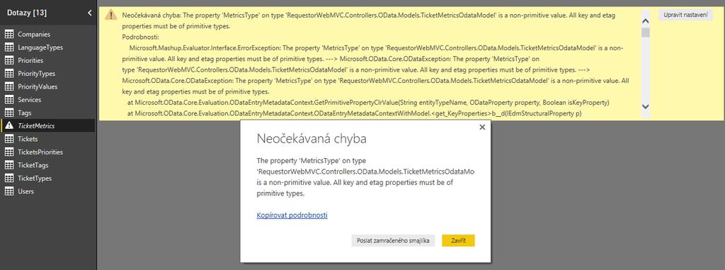 Primitivní datové typy Power BI Desktop nemá rád neprimitivní datové typy jako primární nebo cizí klíč (platí i