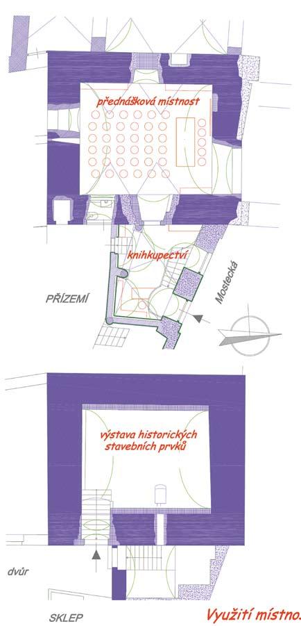 2017 Příběh stavebních úprav románské a renesanční síně Klub Za starou Prahu má pronajaté místnosti ve věži a v bývalé renesanční arkádě v přízemí přilehlého domu.