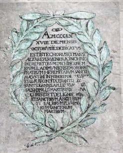 Bartoloměje, nástěnné malby v presbytáři, detail, stav po restaurování. V letošním roce byla dokončena náročná akce, která spočívala v odkryvu a restaurování nástěnných maleb v interiéru kostela.