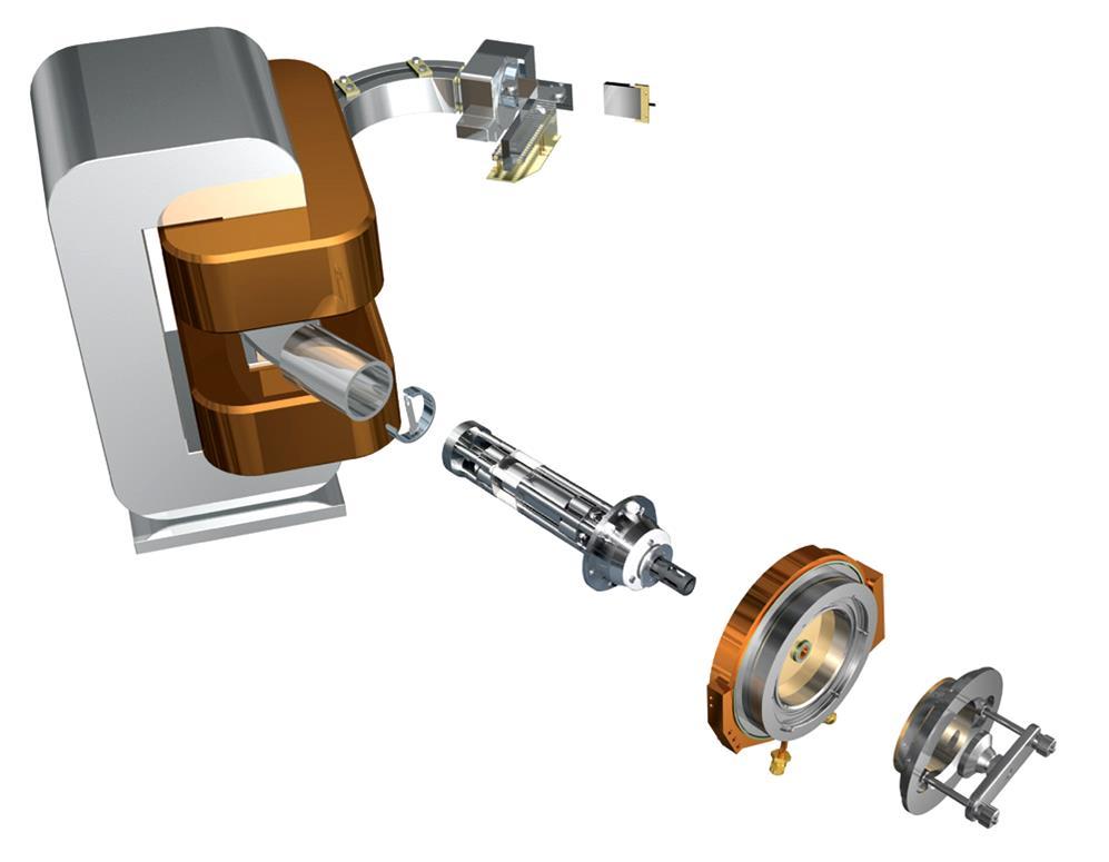 GD-MS celkový pohled ESA Exit Slit Detection System Magnet