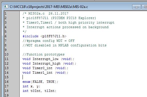 Example: 1x interrupt, 2 interrupt sources