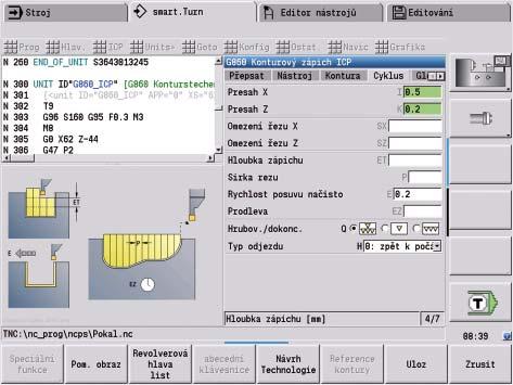 Na produkčním CNC soustruhu doporučujeme vytvářet programy pomocí smart.turn.