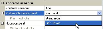 . Při aktivní kontrole senzoru je k dispozici chyba senzoru síťového vstupu jako vstupní proměnná hodnota funkce: status Ne pro správně fungující senzor a Ano pro poruchu (zkrat nebo přerušení).