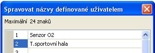 Základy Názvy Pro označení všech prvků mohou být zvoleny přednastavené názvy z různých skupin názvů nebo názvy definované uživatelem samotným.
