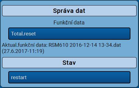 Správa dat Menu C.M.I.