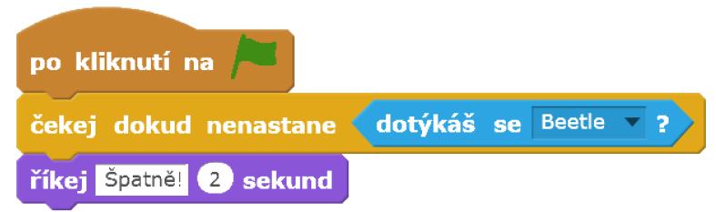 číslice 7 a 9 (viz slide výše) je text Špatně! u číslice 5 je text Správně!