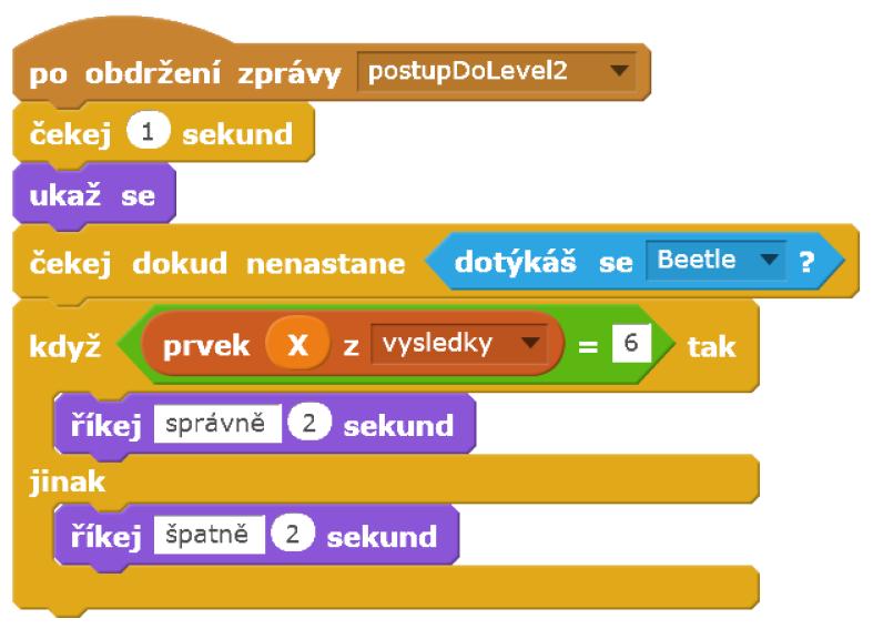 příklady, tedy v rozsahu 4 až 6) nové Číslice (číslice pro druhý level) po obdržení zprávy