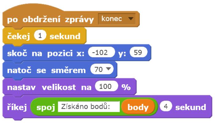 V pravé části papíru by si měli nechat prostor (viz další otázky) 2. Kde budeme přidělování a strhávání bodů programovat?