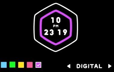 edu/projects/147201411/ Hodiny ve tvaru šestiúhelníku s digitálním ciferníkem, lze měnit jejich barvu, zobrazovat čas jak v digitální formě, tak pomocí ručičkových hodin.