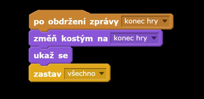 - Musí se na jiné scéně po skončení hry pořád objekt objevovat a stále pohybovat směrem dolů?
