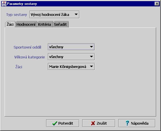 2.9.1. Parametry sestav Okno Parametry sestavy můžete otevřít stiskem položky Sestavy v hlavním okně aplikace.