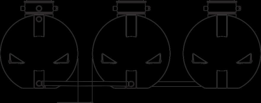 9. Provedení jako cisterna s více nádržemi (spojení několika nádrží) 9.2 Ozeanis 12000 L (2 x 6000 L) [č.