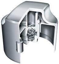 konstrukce 3CF (3CF = cylindrical cam contact face /=cylindrická kontaktní plocha vačky/) Tvar kontaktní plochy s vačkou umožňuje efektivnější zrychlení otevření a zavření sacích, resp.