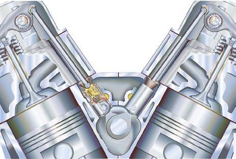 1: Overhead Valves (OHV) Zkratka OHV označuje motor, u kterého je vačková hřídel zabudována pod dělicí rovinou hlavy válců a bloku válců. 2.