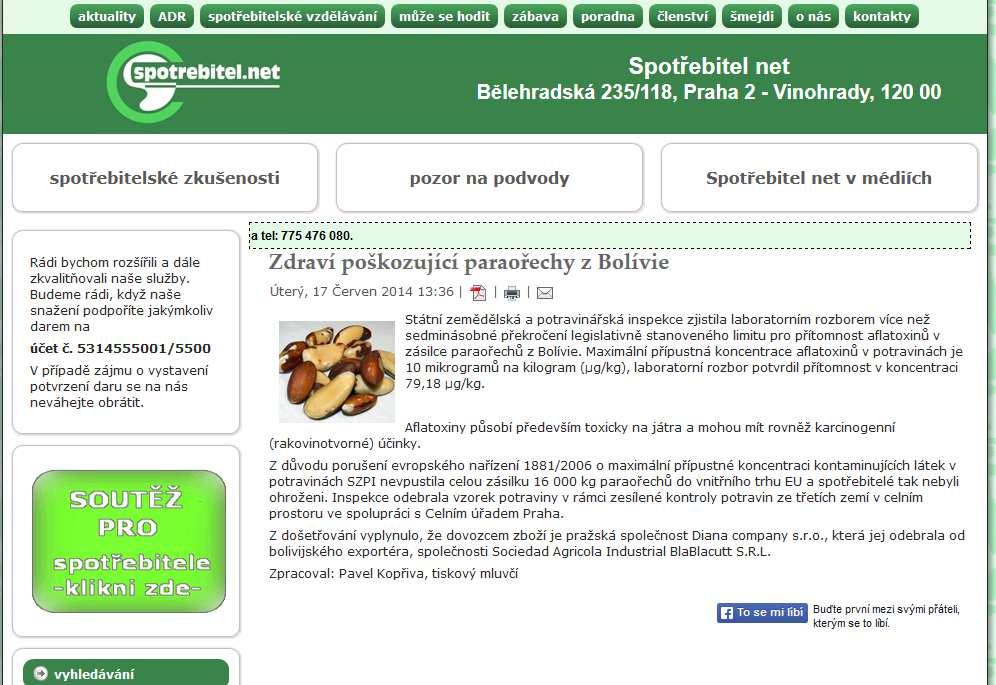 Akutní toxicita LD 50 aflatoxinu