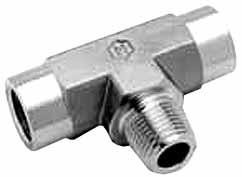 Spojky závitové T-kus vnitřní / vnější závit NPT T-kus vnitřní / vnější závit NPT 3600H 3750H závitu závitu HM-P3600H-02-SS 1/8