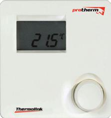 Ekvitermní regulace Thermolink Set Thermolink B ebus ekvitermní regulátor (sada prostorového termostatu Thermolink B a venkovního čidla) umožňuje nastavit pokojovou teplotu, ekvitermní křivku a