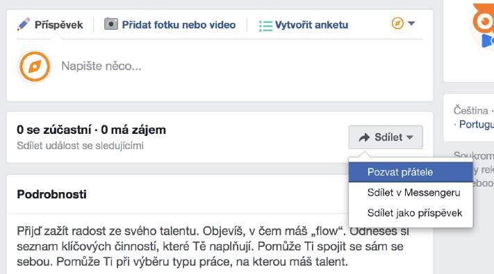 Do diskuze můžete vkládat informace o průběhu příprav, odkazy na zajímavé články nebo aktivity vystupujících.