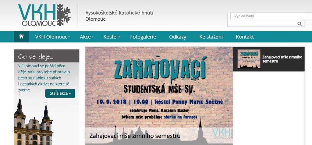 Stránky VKH říkají: Kdo hledá kontakty, pořad bohoslužeb, zajímavé odkazy, informace o čajovně a mnoho dalšího